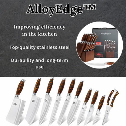 AlloyEdge™ Premium Steel Knife Set (17 pcs)